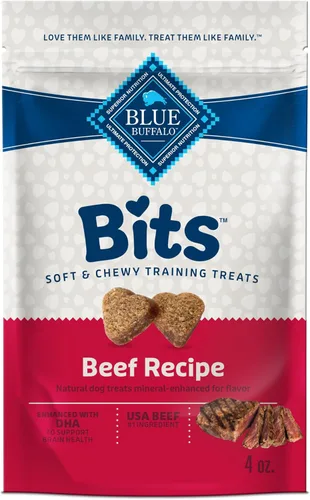 Miniatura 17 de Blue Buffalo Bits Golosinas Suaves para Perros para Entrenamiento, Hechas con Ingredientes Naturales y Mejoradas con DHA, Receta de Carne de Res