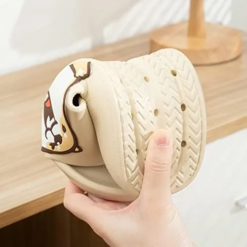 Miniatura 4 de ASONGMAKE Pantuflas acolchadas para mujeres y hombres, antideslizantes, suela gruesa y suave, zapatos de ducha, para interiores y exteriores