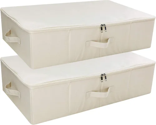 iwill CREATE PRO Paquete de 2, cestas de almacenamiento rígidas plegables para organizador debajo de la cama, buenas para ropa, zapatos, ropa de