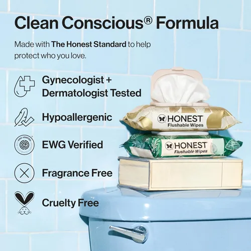 Miniatura 3 de The Honest Company Toallitas hipoalergénicas desechables para pieles sensibles, hojas tropicales, 126