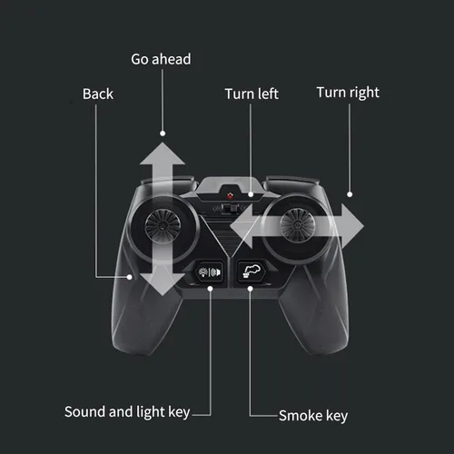 Miniatura 4 de Juguete tractor de control remoto – Camión RC para niños con función de pulverización/luz LED/sonido realista, 2 baterías recargables, vehículos
