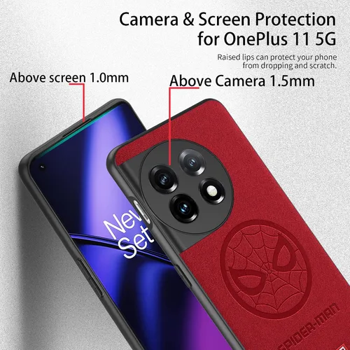 Miniatura 5 de IRON SPIDER Funda para OnePlus 11 5G, con personaje de superhéroe, compatible con OnePlus 11 (rojo) para hombre y mujer