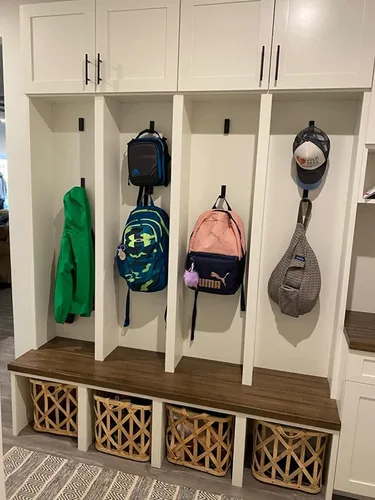 Miniatura 5 de Ganchos plegables para abrigos, ganchos plegables de pared para colgar de aleación de aluminio, colgador de tela, soporte para auriculares, gancho