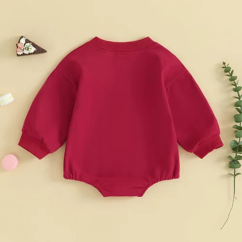 Miniatura 7 de Amiblvowa Baby Boy Girl Football Outfit Game Day Jumpsuit Infant Bubble Football Sweatshirt Romper Bodysuit Fall Clothes