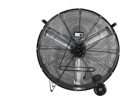 Miniatura 2 de K Tool International 77735 Ventilador de tambor de accionamiento directo de 30 pulgadas con ruedas, alta velocidad, 2 velocidades, protección