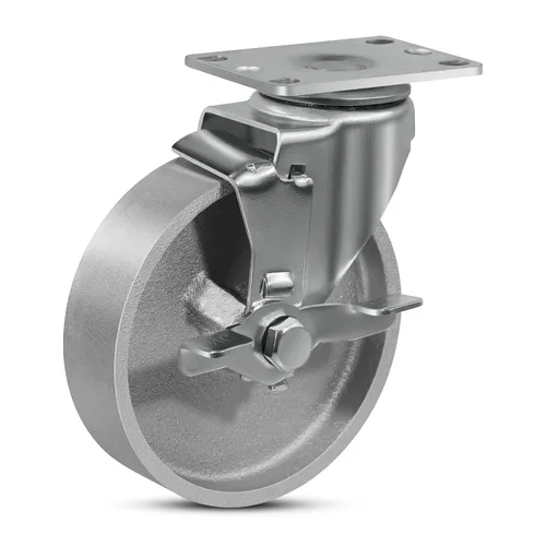 Miniatura 20 de Ruedas industriales resistentes de 3 x 1.25 pulgadas, capacidad de 350 libras, ruedas de hierro fundido y marco de acero para carros, carritos