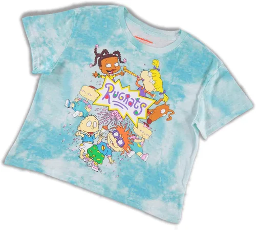 Miniatura 4 de Nickelodeon Camisa de moda de los años 90 de Rugrats Angelica y Reptar Allover Crop Top Skimmer Tee