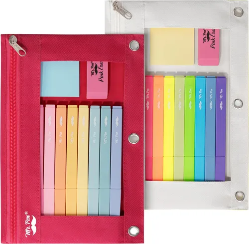 Miniatura 24 de Mr. Pen - Estuche para lápices de 2 piezas - Estuche con cremallera para lápices para carpeta de 3 anillas