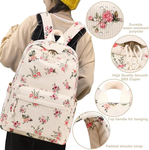 Miniatura 4 de BLUBOON mochila escolar para adolescentes, niñas y niños, con lonchera y estuche para lápices