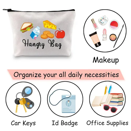 Miniatura 7 de JXGZSO Divertido regalo de comida Hangry Bag Snack Bolsas de viaje Snacks de emergencia Bolsa de almacenamiento de alimentos Snack Lover Regalo