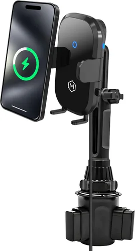 Miniatura 8 de Auto Scan - Cargador de coche inalámbrico rápido con ventosa ajustable multiángulo, carga inalámbrica de 15 W, escaneo automático, agarre ajustable