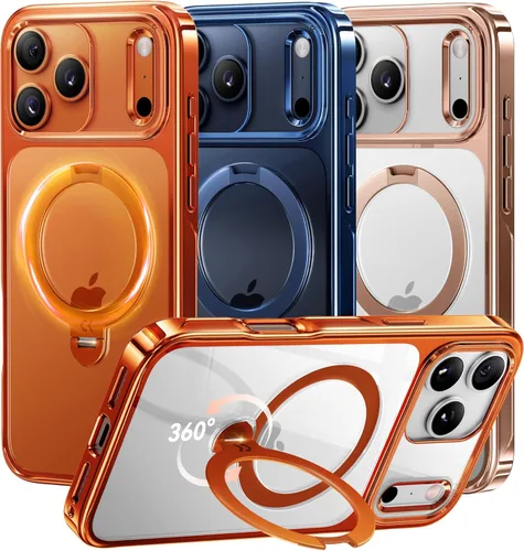 Miniatura 15 de CASEKOO Funda azul cielo brillante para Samsung Galaxy S26 Ultra [soporte magnético giratorio de 360°] [compatible con MagSafe]