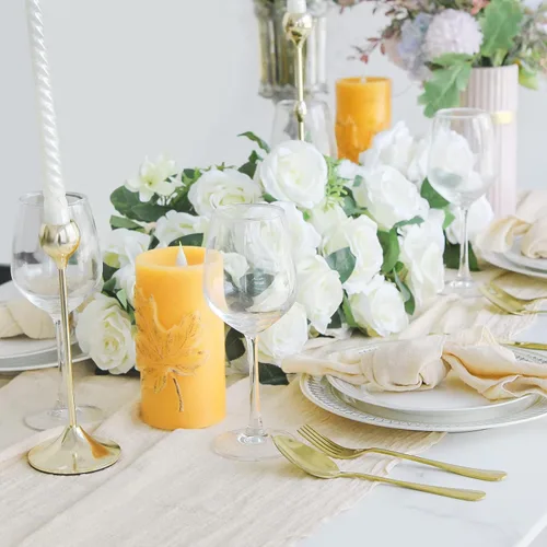 Miniatura 6 de Servilletas de tela para cena 10 unidades, servilletas de gasa 100% algodón natural suave, servilletas lavables ideales para bodas, decorativas