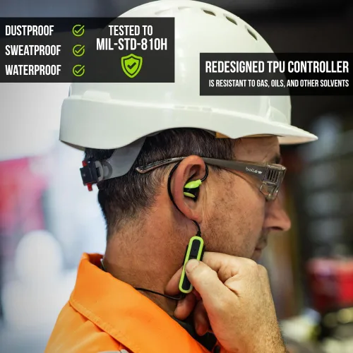 Miniatura 5 de ISOtunes PRO Aware 2.0 - Protección auditiva Bluetooth con Tecnología Aware: Auriculares aprobados por OSHA con batería de 15 horas de duración