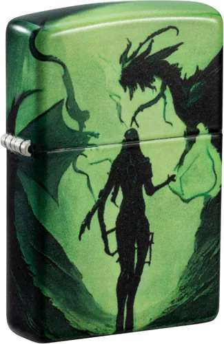 Zippo Encendedor de bolsillo con diseño de dragón brillante, 540 colores que brillan en la oscuridad