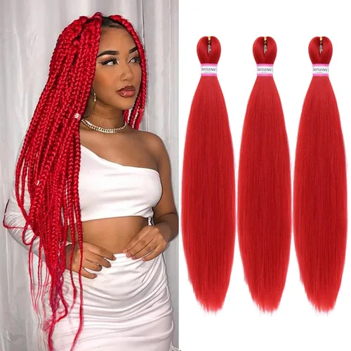 Miniatura 52 de Extensiones de cabello para trenzar preestiradas, color negro, 12 pulgadas, 8 paquetes de cabello natural para trenzar, fácil trenza, ajuste de agua