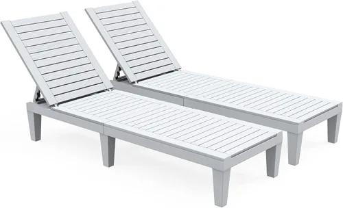 Miniatura 16 de YITAHOME - Tumbonas para exteriores con cojín y respaldo ajustable, tumbonas resistentes para patio junto a la piscina, fácil montaje, impermeables