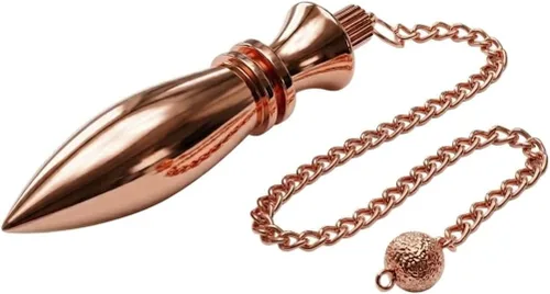 Miniatura 14 de Péndulo de cono de cobre de 12 facetas para curación de Reiki, radiestesia y equilibrio de chakras, herramienta de adivinación y meditación