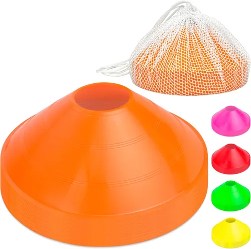 Miniatura 8 de GoSports - Conos deportivos premium para entrenamiento de agilidad y ejercicios - Paquete de 20 unidades con bolsa - Naranja, verde, rosa, amarillo