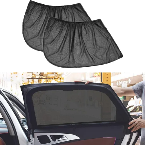 Miniatura 12 de Parasol universal para ventana lateral de coche, 2 unidades, cubierta de parasol para ventana delantera de automóvil (49.2 x 20.5 in)