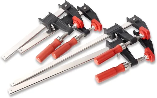 Miniatura 7 de BESSEY Abrazadera TG5.512+2K, carpintería, estilo F, mango 2K, almohadillas reemplazables, 5.5 In. x 12 In., 1320 lb