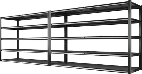 Miniatura 10 de REIBII Estantería de garaje de 78 pulgadas de alto, estantes de almacenamiento resistentes con carga de 3000 libras, estantes de metal ajustables