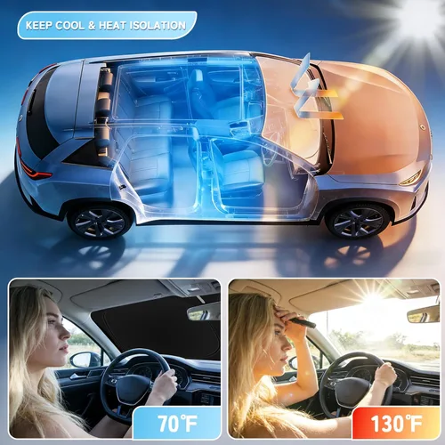 Miniatura 2 de Parasol para parabrisas, pantalla protectora que bloquea los rayos ultravioleta, accesorio de automóvil