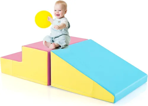 Olakids Juguetes de escalada para niños pequeños, bloques de escalada de espuma para bebés de interior, juego suave con piel sintética, juego de