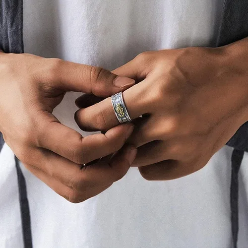 Miniatura 5 de SANGHAI Feng Shui Pixiu Anillo Feng Shui Pixiu Mani Mantra Protección de Riqueza Anillo Amuleto Riqueza Abierto Abierto Anillo Budista Joyería