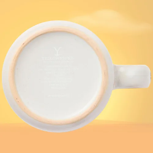 Miniatura 7 de Silver Buffalo Yellowstone Dutton Ranch Montana - Taza de cerámica de campamento con esmalte reactivo, 20 onzas