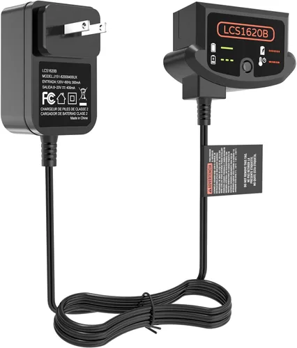 Cargador de batería LCS1620B de 20 V, repuesto para cargador de batería de litio Black and Decker de 20 V, compatible con batería Black and Decker