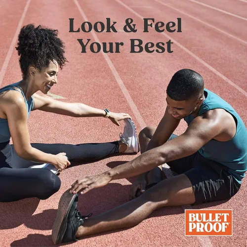 Miniatura 6 de Polvo de proteína de colágeno con chocolate y aceite MCT de Bulletproof, 19g de proteína, 42.3 onzas, tamaño de valor, con péptidos de colágeno