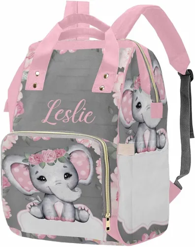 Miniatura 17 de Mochila personalizada para pañales con nombre, mochila grande multifuncional personalizada para pañales de gran capacidad, bolsa de mamá para nueva