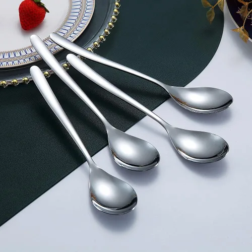 Miniatura 4 de Cucharas de cena de 6 piezas, cucharadas de acero inoxidable de 8.1 pulgadas, cucharas de sopa, cucharas de postre, cucharas de cubiertos