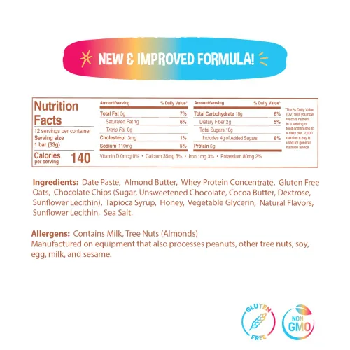 Miniatura 2 de ZEEK BAR - Barras de proteínas para niños, 50% menos azúcar, 0.28 oz de proteína, totalmente naturales, sin OMG, sin gluten, masa cósmica