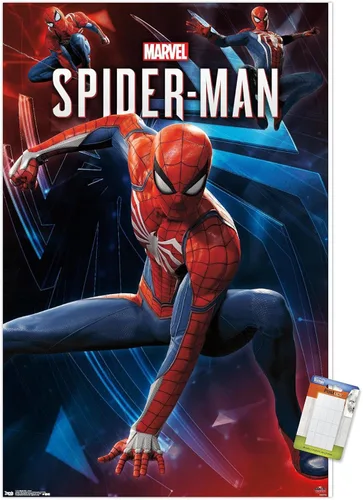 Miniatura 12 de Trends International Marvel Comics - Póster de pared de Spider-Man, poses, 22.375 x 34 pulgadas, versión enmarcada en negro Versión con marco negro