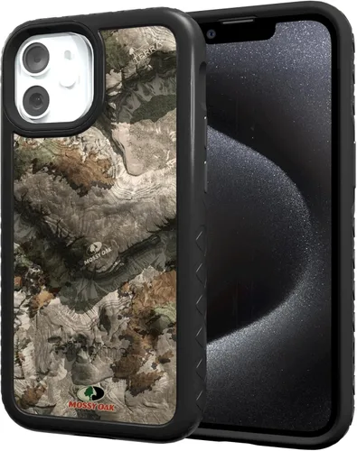 Miniatura 36 de cellhelmet Mossy Oak Agua Yellowfin Funda de doble capa en gris diseñada para iPhone 13 Mini a prueba de golpes y caídas, duradera, como se ve