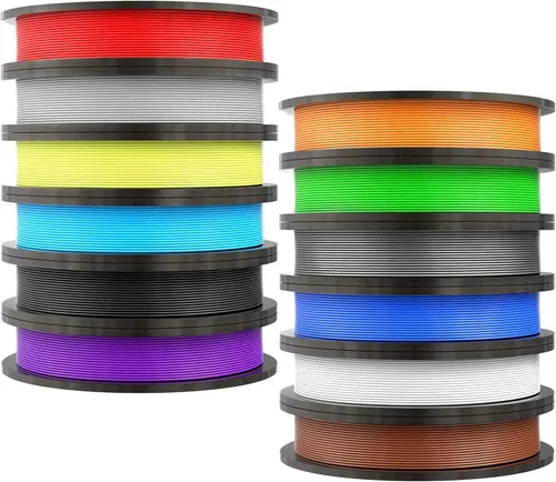 Miniatura 26 de Filamento de seda PLA para impresora 3D Filamento de seda PLA de triple color 1.75mm Filamento para impresión 3D Compatible con la mayoría de Tri