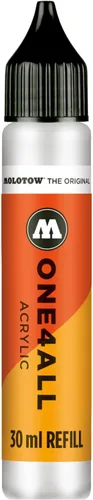 Molotow ONE4ALL - Recambio de pintura acrílica, para marcador de pintura Molotow ONE4ALL, color blanco señal, botella de 1.0 fl oz, 1 unidad