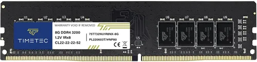 Miniatura 10 de Timetec Pinnacle Konduit 8GB DDR4 3200MHz PC4-25600 CL16-18-18-38 XMP2.0 Overclocking 1.35V Compatible con AMD e Intel Desktop Gaming PC módulo