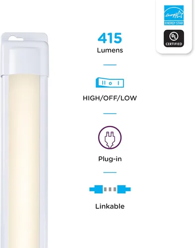 Miniatura 4 de GE - Barra de luz LED fina de alta calidad para debajo del clóset, 12 pulgadas, enchufable, convertible a cable directo, enlazable, 38845, 40.00watts