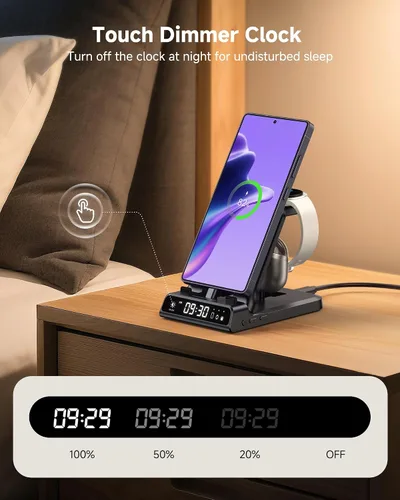 Miniatura 3 de Estación de Carga Rápida USB C de 25W para Samsung, SwanScout 701S, Soporte de Carga Plegable 3 en 1 para Galaxy S25/S24/Z Flip 7/Fold