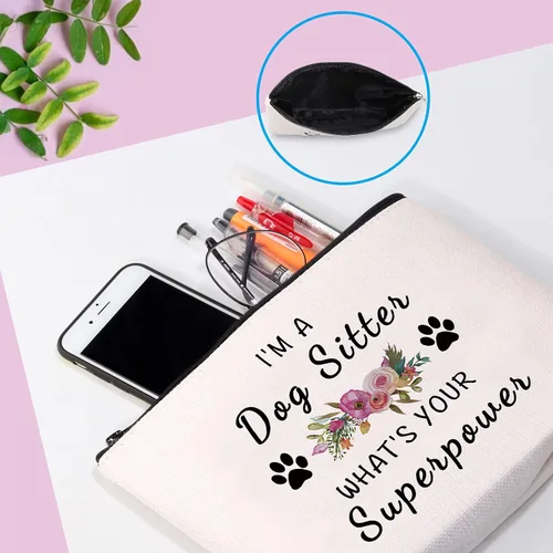Miniatura 5 de Regalo para cuidador de perros, paseador de perros, regalo de agradecimiento I'm a Dog Sitter What's Your Superpower Bolsa de maquillaje cosmética