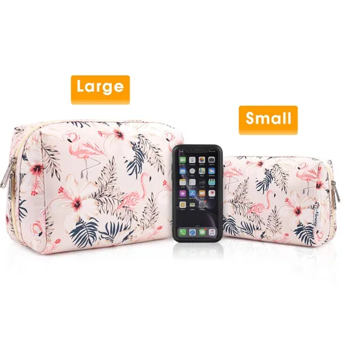 Miniatura 6 de Narwey Linda Bolsa de Maquillaje de Viaje, Bolsa Organizadora de Cosméticos, Bolsa de Aseo de Viaje, Bolsas de Maquillaje con Compartimentos