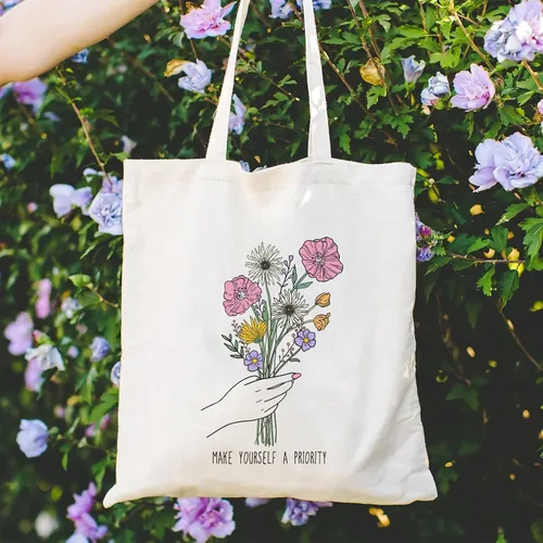 Miniatura 3 de Andeiltech - Bolsa de lona para mujer, con diseño de gato bonito y estética, bolsas reutilizables para compras y comestibles, con bolsillo