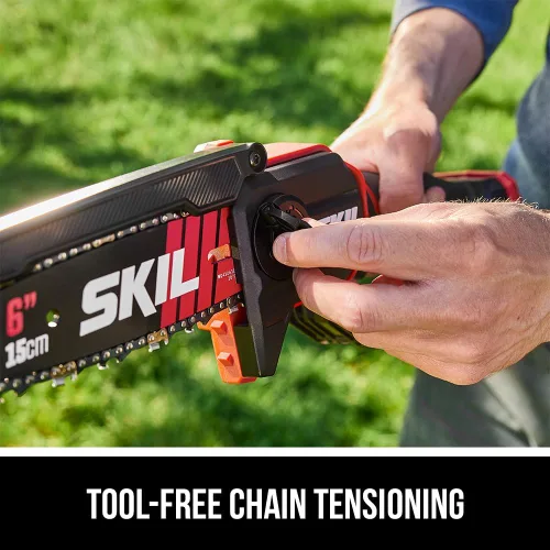 Miniatura 5 de Skil PWR CORE 20 - Motosierra mini sin escobillas de 20 V, de 6 pulgadas, kit que incluye batería de litio de 2.0 Ah y cargador - PR0600B-11