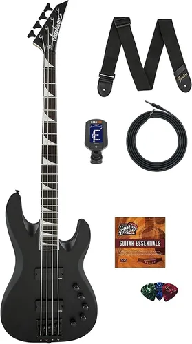 Miniatura 18 de Jackson Concert Bass CBXNT DX IV Guitarra Bajo - Paquete Negro Brillante con Cable, Correa de Guitarra, Afinador, Púas y DVD Instructivo de Austin