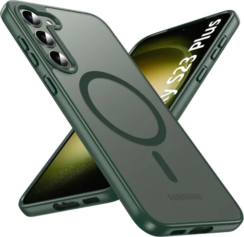 Miniatura 20 de OWKEY Funda magnética para Samsung Galaxy S23 de 6.1 pulgadas, para Magsafe con protector de pantalla, protección de grado militar, a prueba