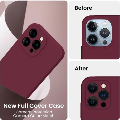 Miniatura 3 de FireNova Funda diseñada para iPhone 13 Pro, funda de silicona mejorada [protección de cámara] con [2 protectores de pantalla], forro