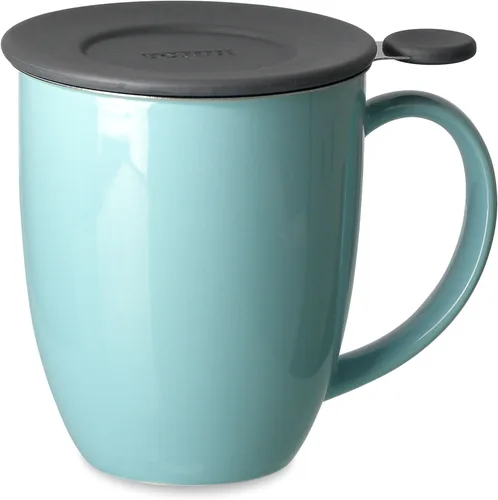 Miniatura 9 de FORLIFE Uni Brew-in-Mug con infusor de té y tapa, 16 onzas, color rojo